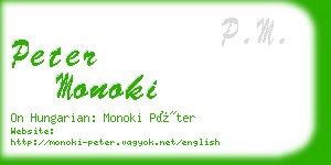 peter monoki business card